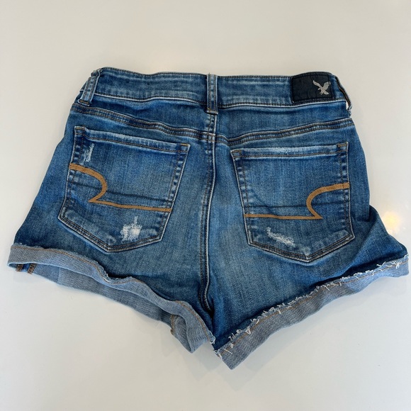 American Eagle Super Stretch Light-wash Distressed Jean Short US27 - Picture 2 of 3